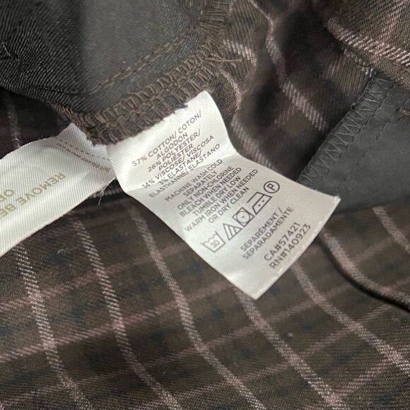 Loft High Waist Skinny Work dressy formal preppy pants Plaid 6P dark academia - Picture 8 of 11